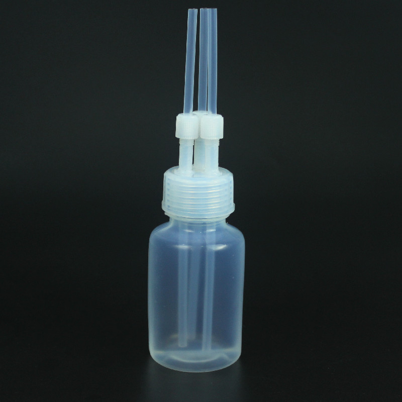 塑料PFA洗�馄��3��接�^定制�M口四氟300ml�怏w接受瓶特氟��大口